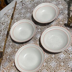 Country Ware "Peachwood" genuine stoneware cereal/soup bowl set of 4